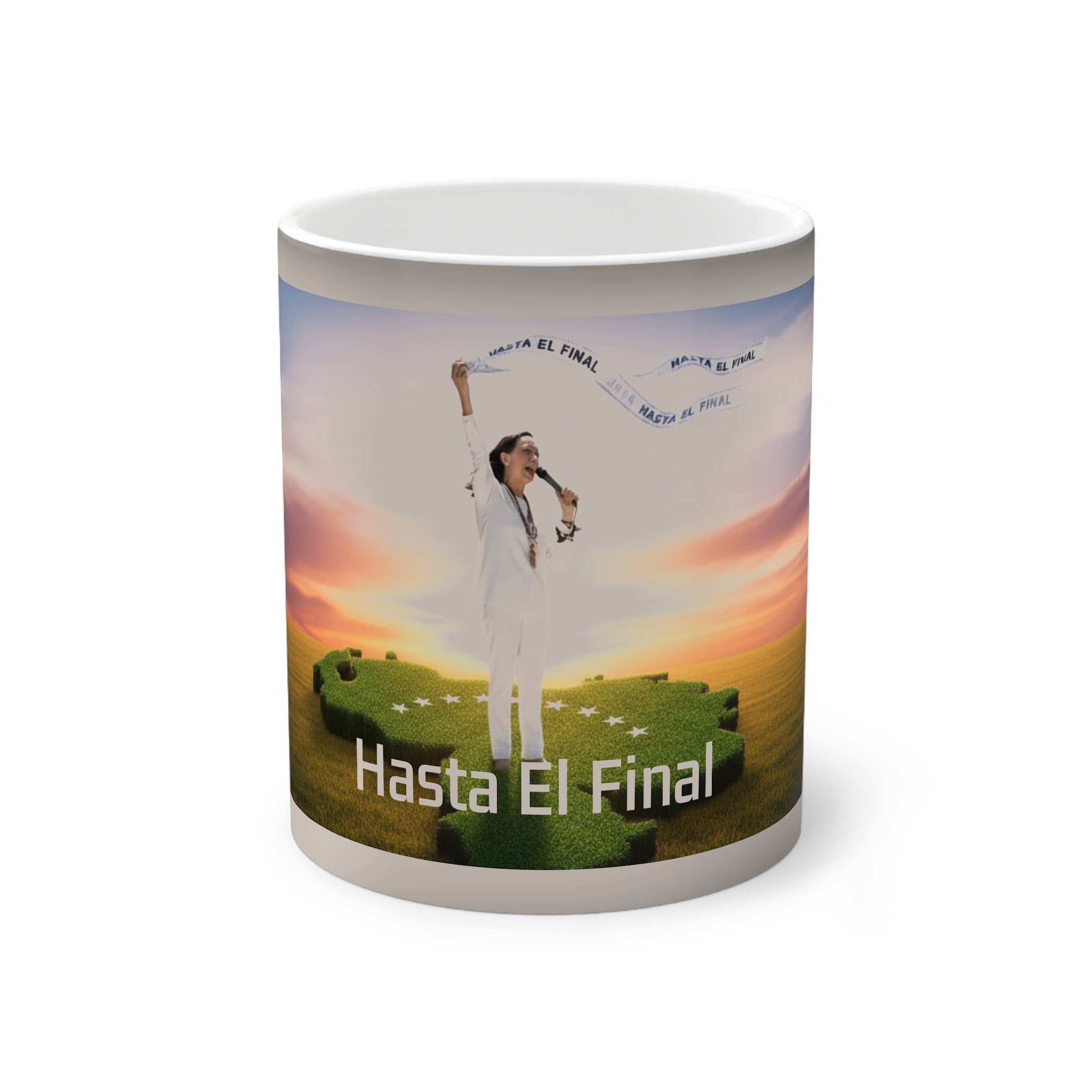 Taza que cambia color - inspirada en - "Hasta El Final", Venezuela Renace!
